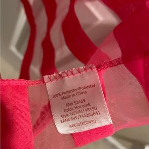 Vibrant Hot Pink Striped Scarf